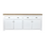 Hutton Sideboard |  4 drawers, 4 Doors | White base, Solid  Havea Top