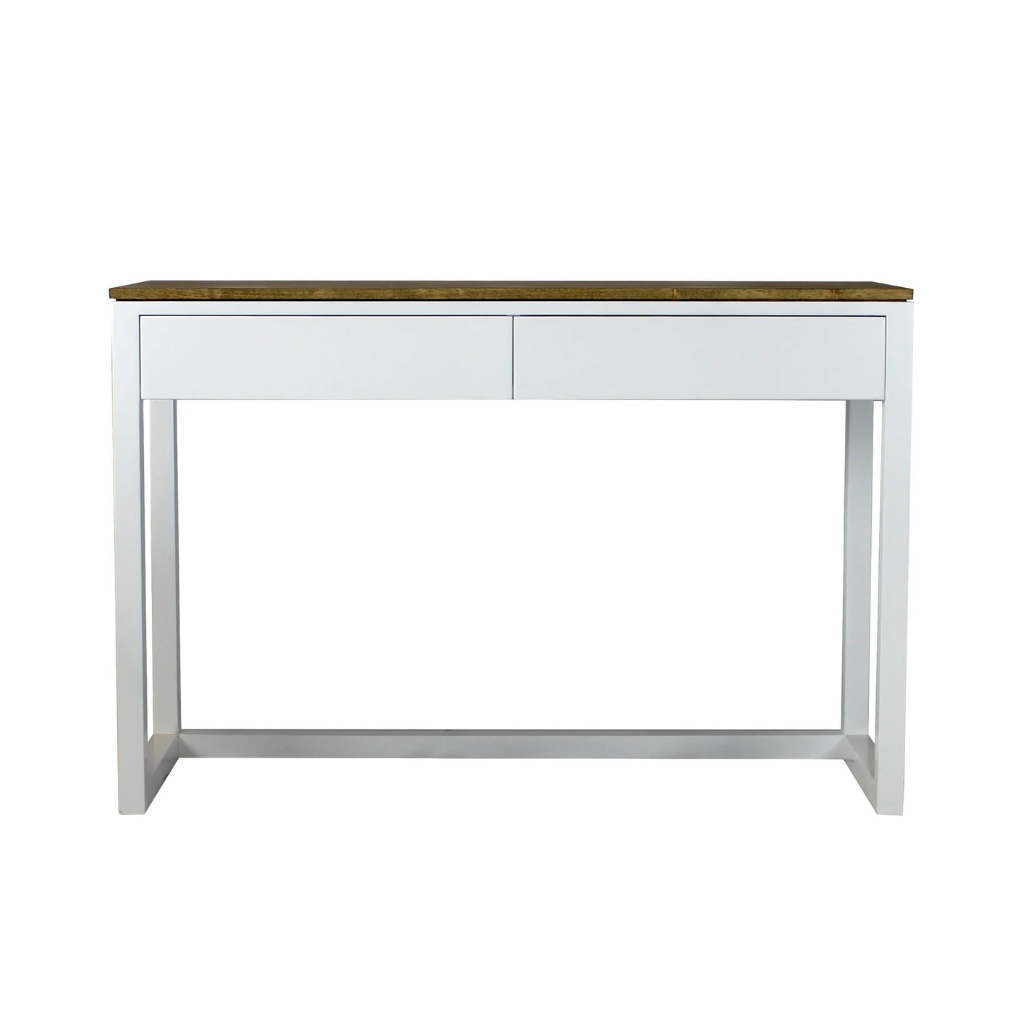 Scandi Server, 2drawer, white base, wooden top